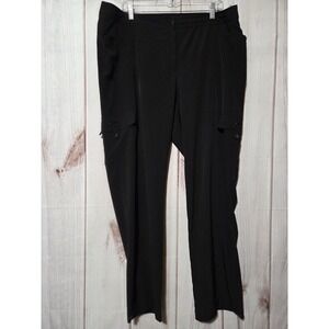Zenergy by Chico's 3 Black Cargo‎ Pants Size 16 Regular Stretch